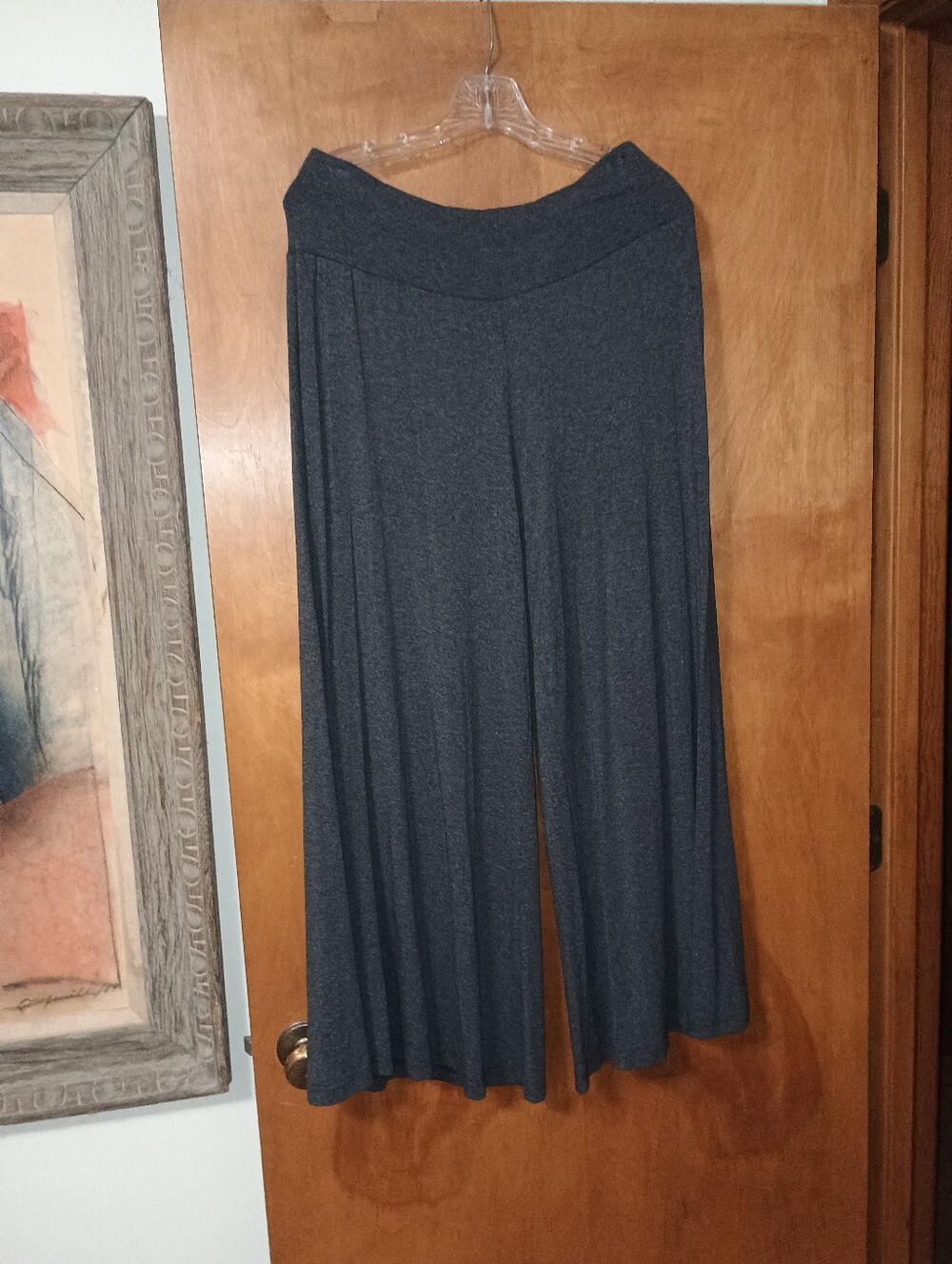Staples Womens Wide Leg Lounge Pants in Charcoal Gray Size Large